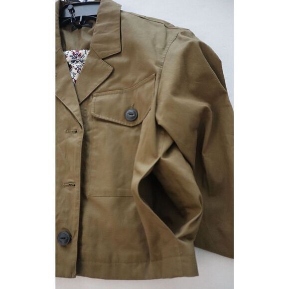 Rag & Bone WAW22P2008 Women's Sz XS Dark Khaki Cropped Jessie Shirt Jacket $525 - Picture 6 of 12